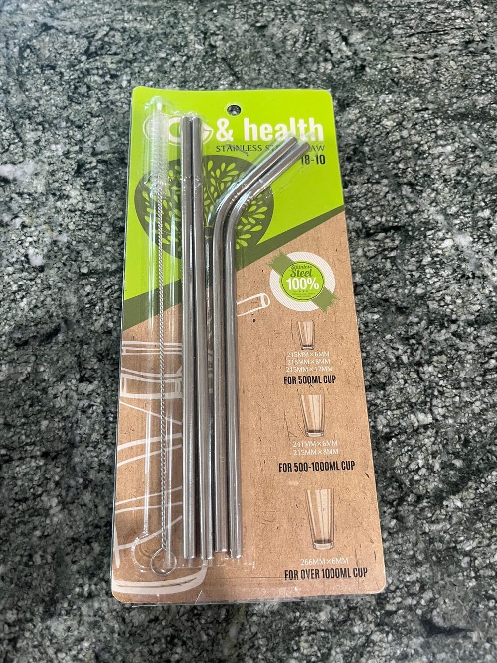 & Health Stainless Steel Reusable Straws - Silver missing one